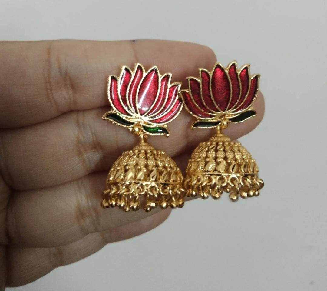 Lotus jhumka
